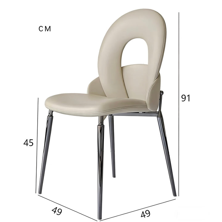 ISADORA Modern Leather Dining Chair - Cassa Haus Singapore