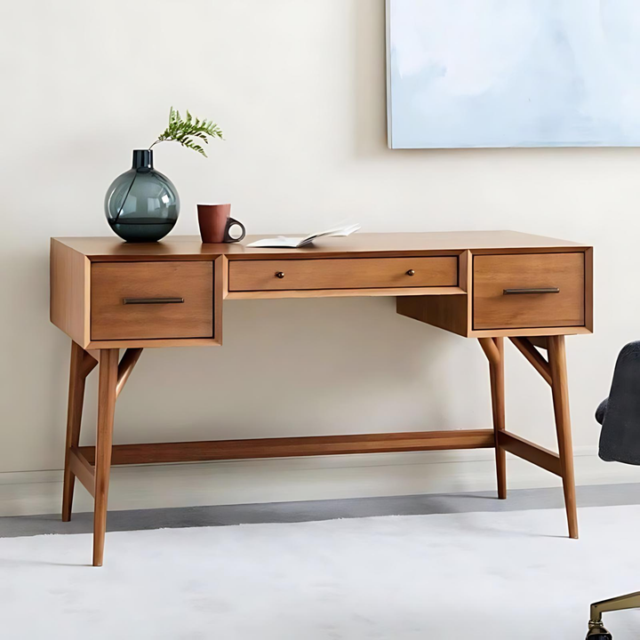 LENDEN Modern Solid Wood Study Table - Radical Homes Singapore