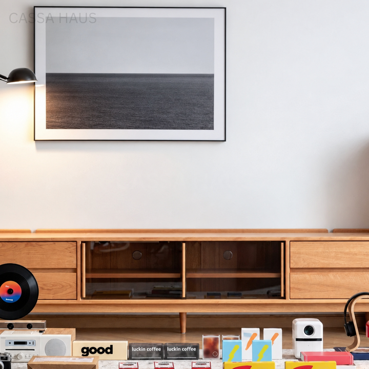 JUDAH Modern Solid Wood TV Console - Cassa Haus Singapore