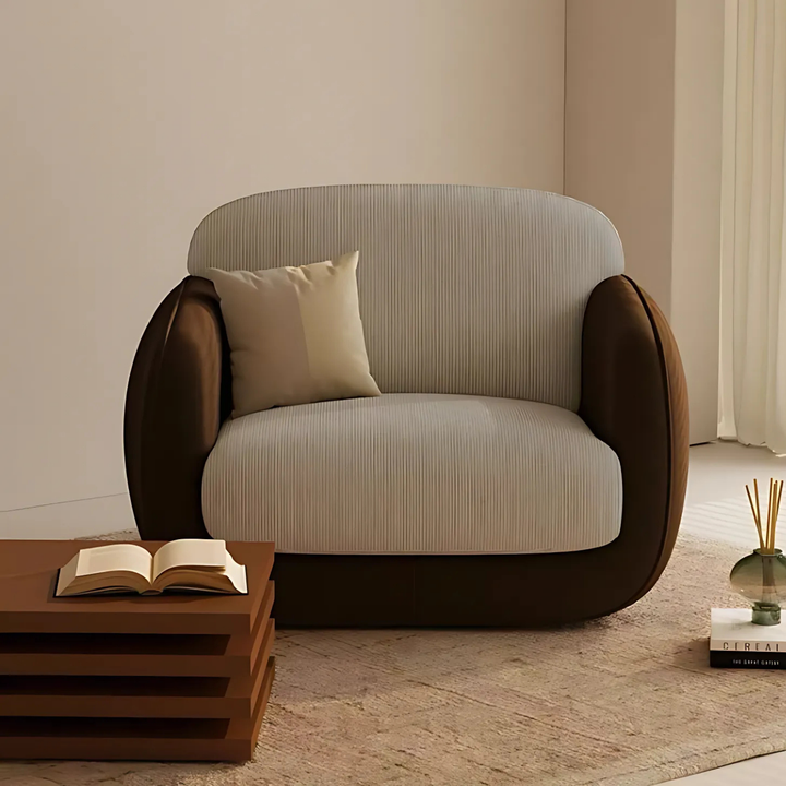AIDA Modern Fabric Lounge Chair - Radical Homes Singapore