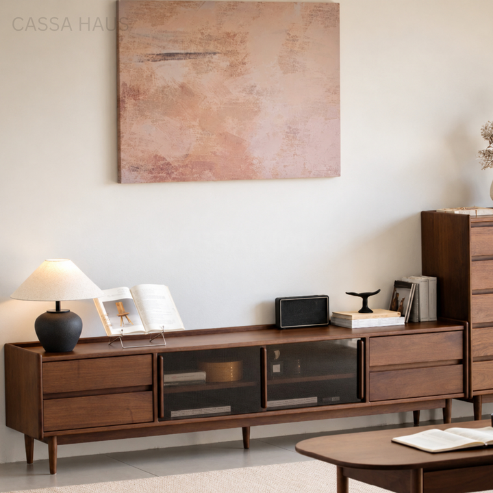 JUDAH Modern Solid Wood TV Console - Cassa Haus Singapore