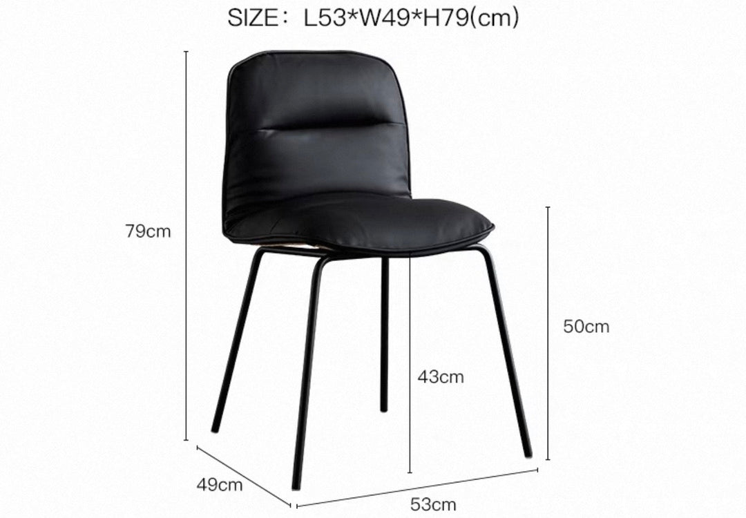 MEVORA Modern Leather Dining Chair - Cassa Haus Singapore
