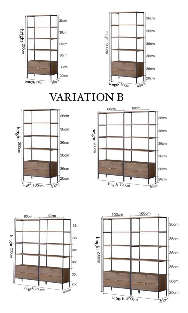 CAIO Industrial Wood Shelf - Radical Homes Singapore