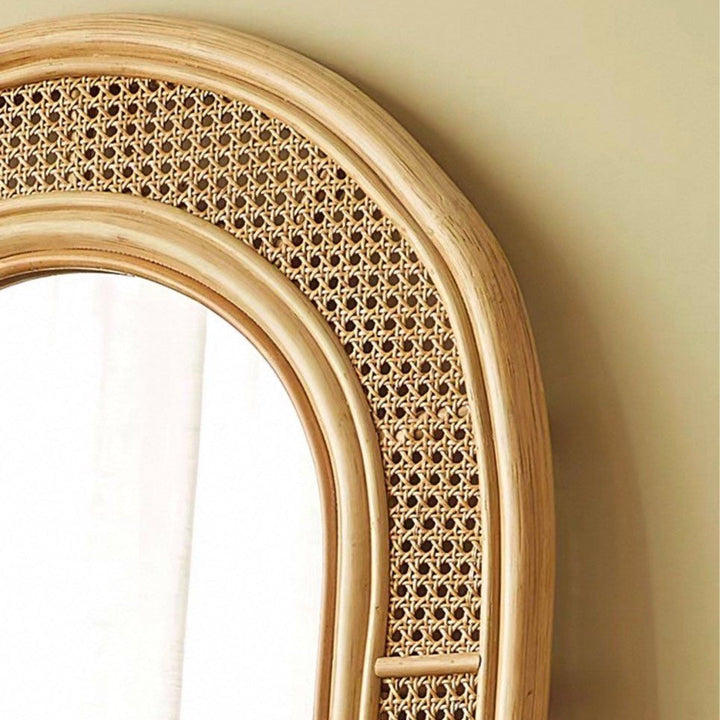 AUFREI Modern Full Length Rattan Mirror - Radical Homes Singapore