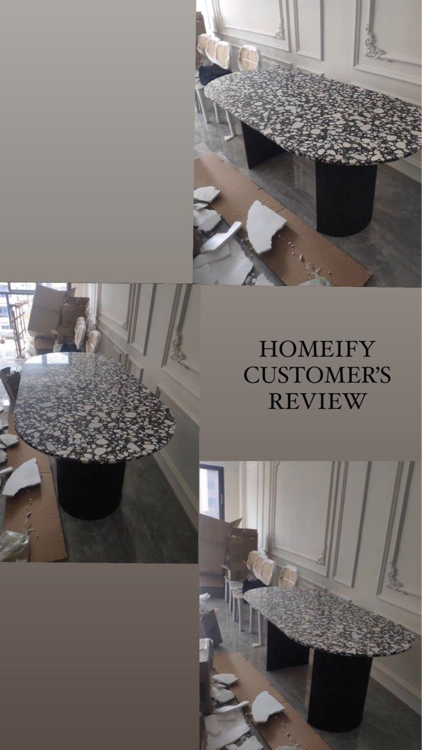 MURPHY Modern Marble Dining Table - Radical Homes Singapore
