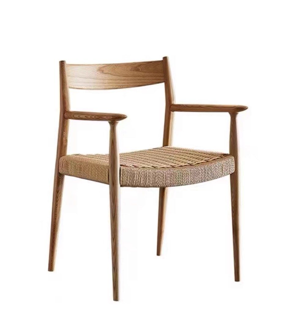 TIERRA Japandi Rope Woven Dining Chair - Radical Homes Singapore
