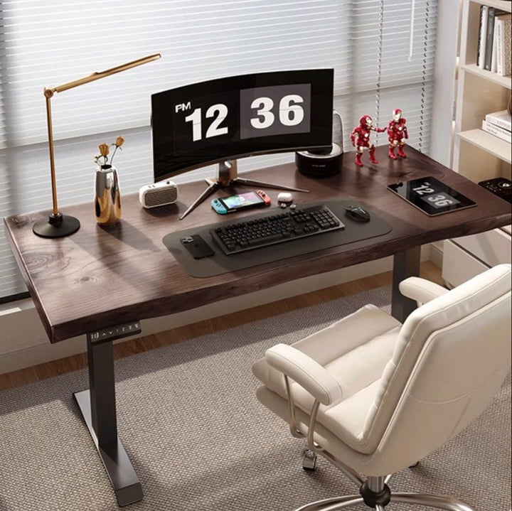 MELVIN Adjustable Solid Wood Office Table - Radical Homes Singapore
