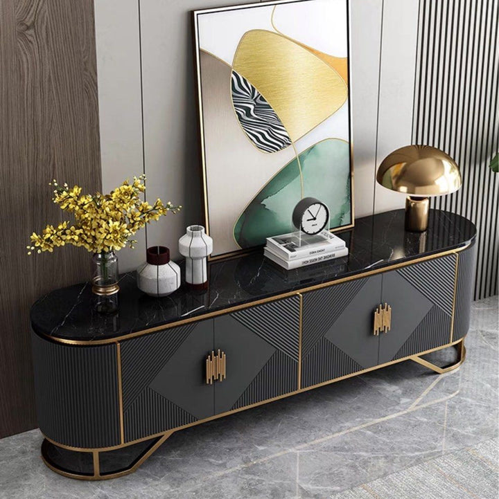KAZIA Modern Sintered Stone TV Console - Radical Homes Singapore