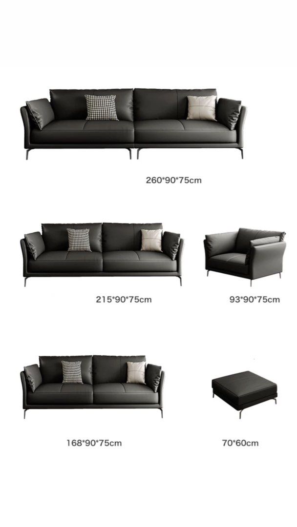 JUSTINE Modern Genuine Leather Sofa - Radical Homes Singapore