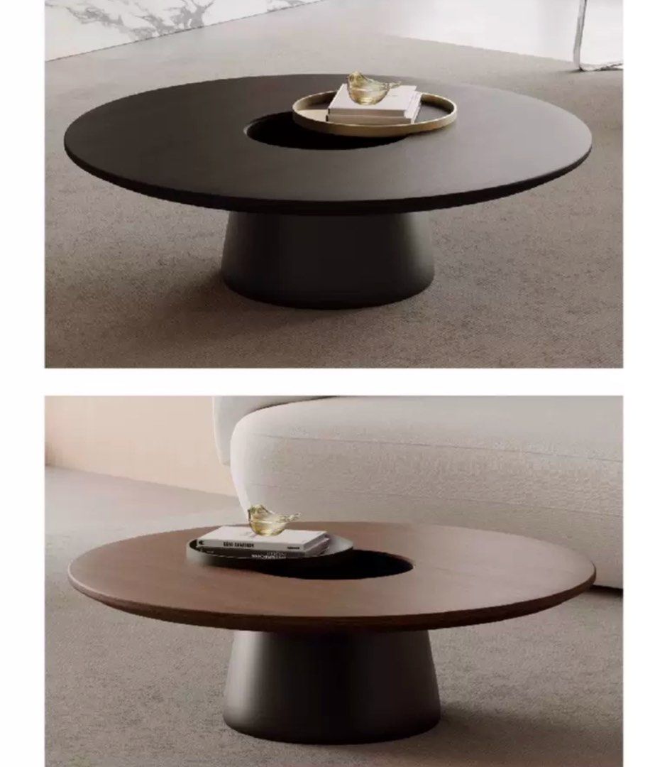 HARLEEN Modern Solid Wood Round Coffee Table - Radical Homes Singapore