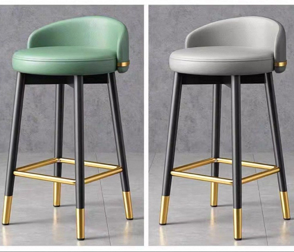 KORVEN Modern Leather Bar Stool - Cassa Haus Singapore