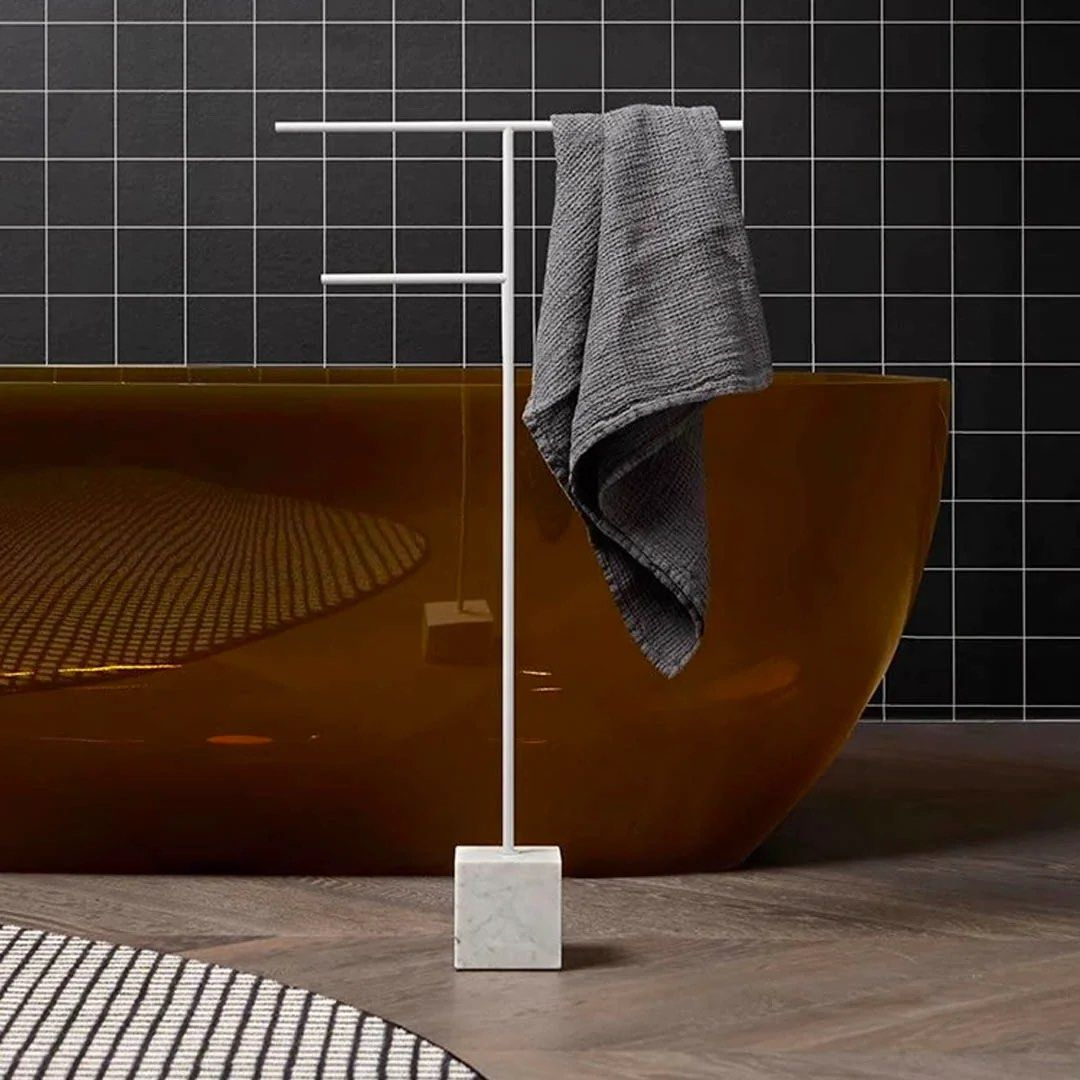 ISAQUEN Modern Marble Towel Rack - Radical Homes Singapore