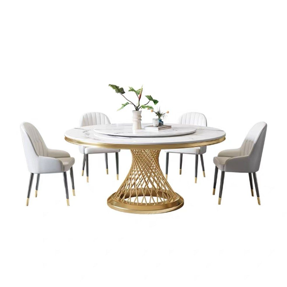 DURHAM Modern Round Marble Dining Table - Radical Homes Singapore