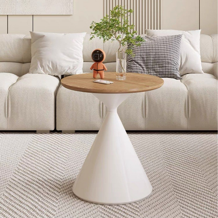 AUGUSTO Modern Round Solid Wood Coffee Table - Radical Homes Singapore