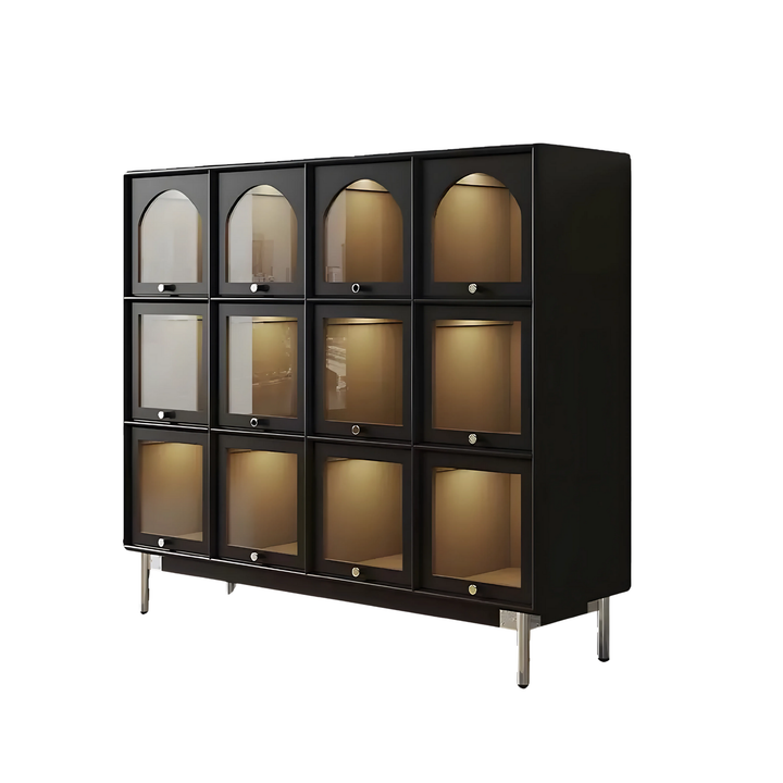 VERTU Rustic Pine Wood Display Cabinet - Radical Homes Singapore