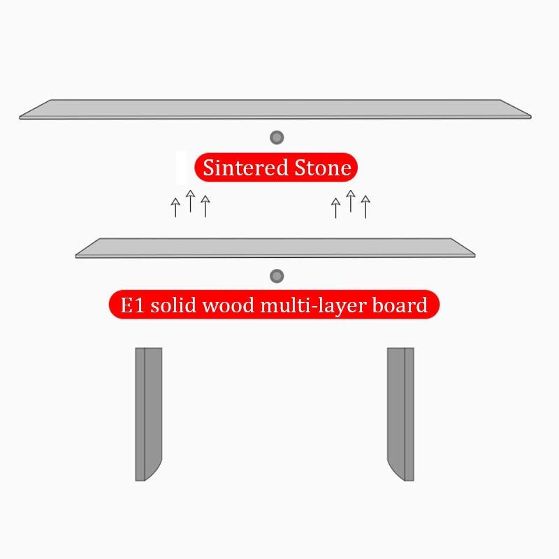 DARNELL Modern Sintered Stone Dining Table - Radical Homes Singapore