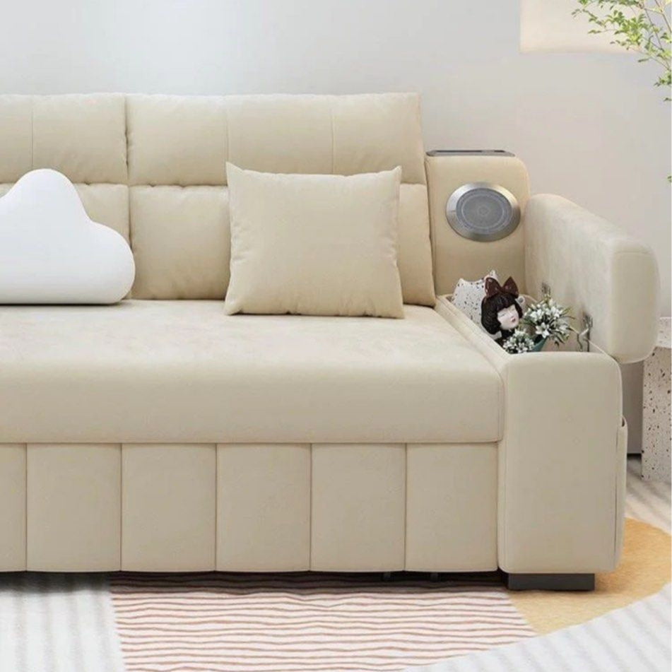 DAN Modern Velvet Storage Sofa Bed - Radical Homes Singapore