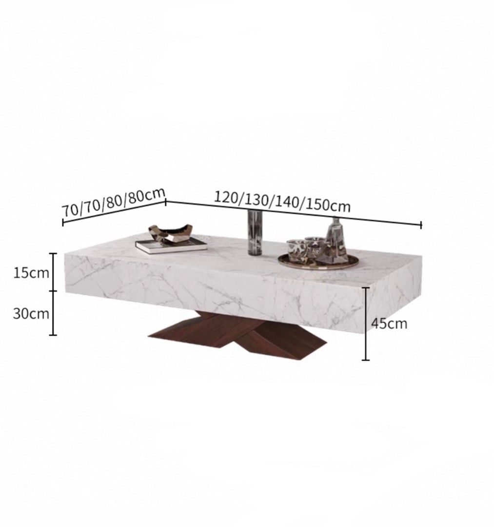 QIEN Modern Sintered Stone Coffee Table - Radical Homes Singapore