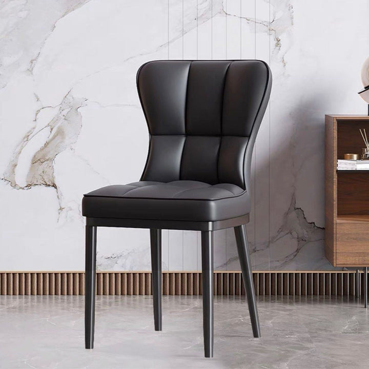 LUSSO Modern Leather Dining Chair - Radical Homes Singapore
