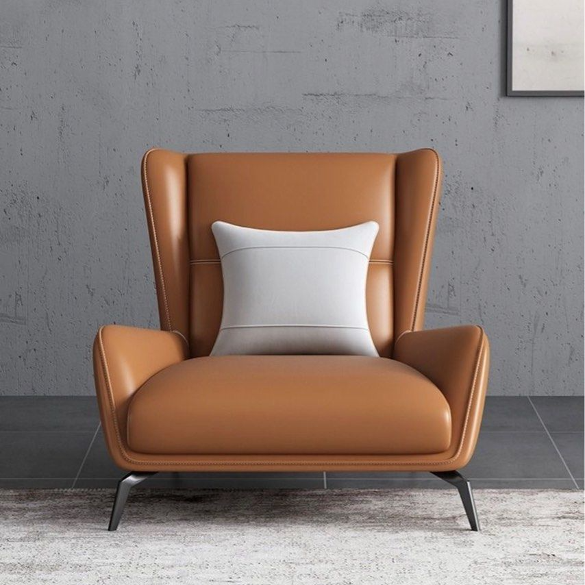 TANNER Modern Leather Armchair - Radical Homes Singapore