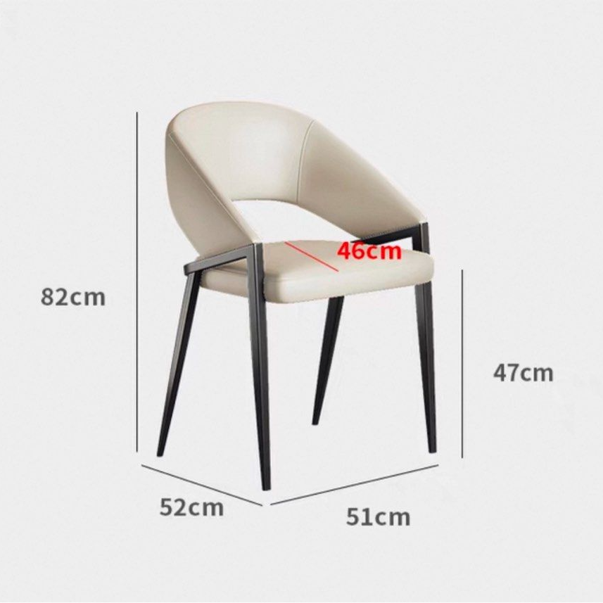 NUVARO Modern Leather Dining Chair - Cassa Haus Singapore