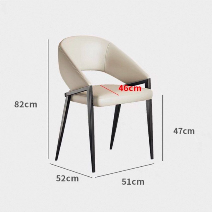 NUVARO Modern Leather Dining Chair - Cassa Haus Singapore