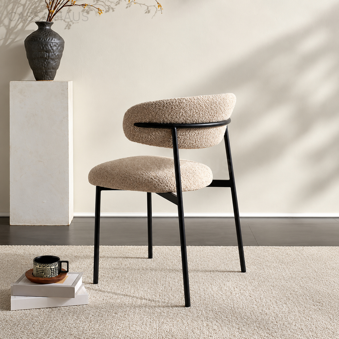 BAX Modern Boucle Dining Chair - Cassa Haus Singapore