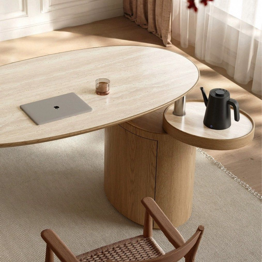 STEION Japandi Sintered Stone Study Table - Radical Homes Singapore