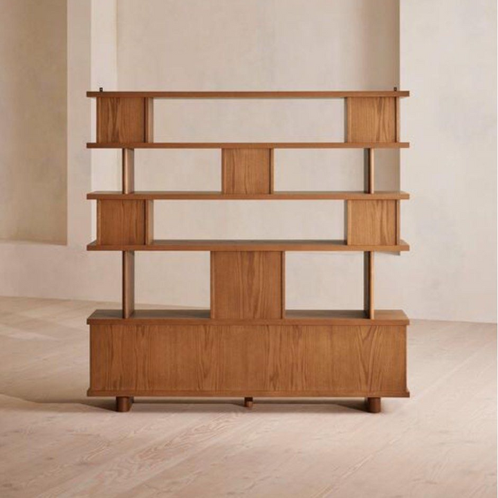 FABRICIO Modern Solid Wood Display Shelf - Radical Homes Singapore