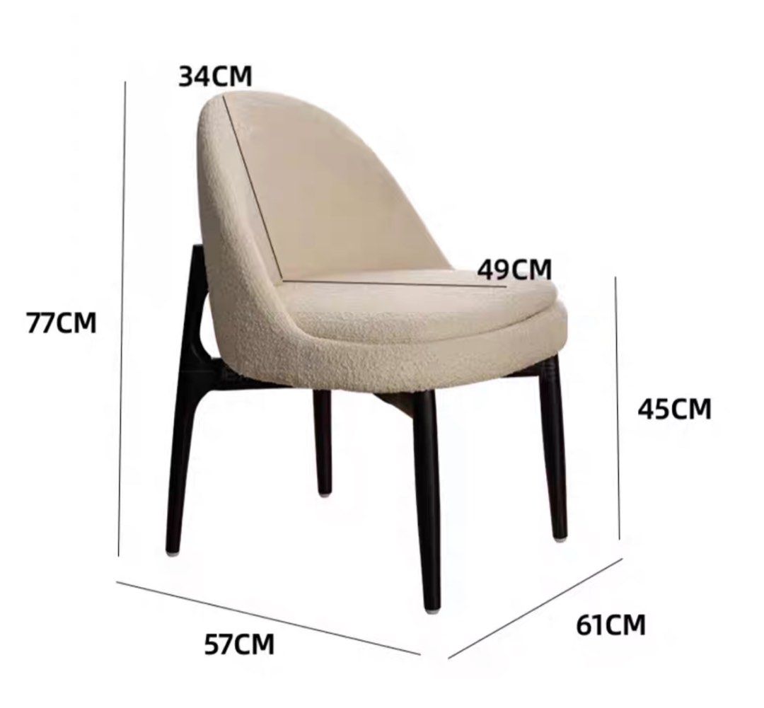 SKYDON Modern Boucle Dining Chair - Radical Homes Singapore