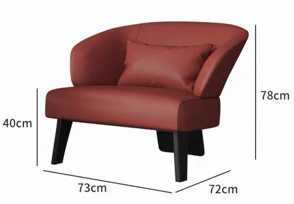 LYRO Modern Leather Lounge Chair - Radical Homes Singapore