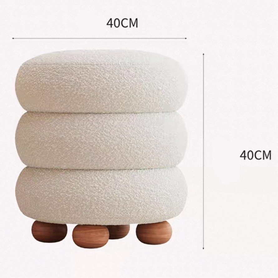 TROFUS Lamb Wool Stool - Radical Homes Singapore