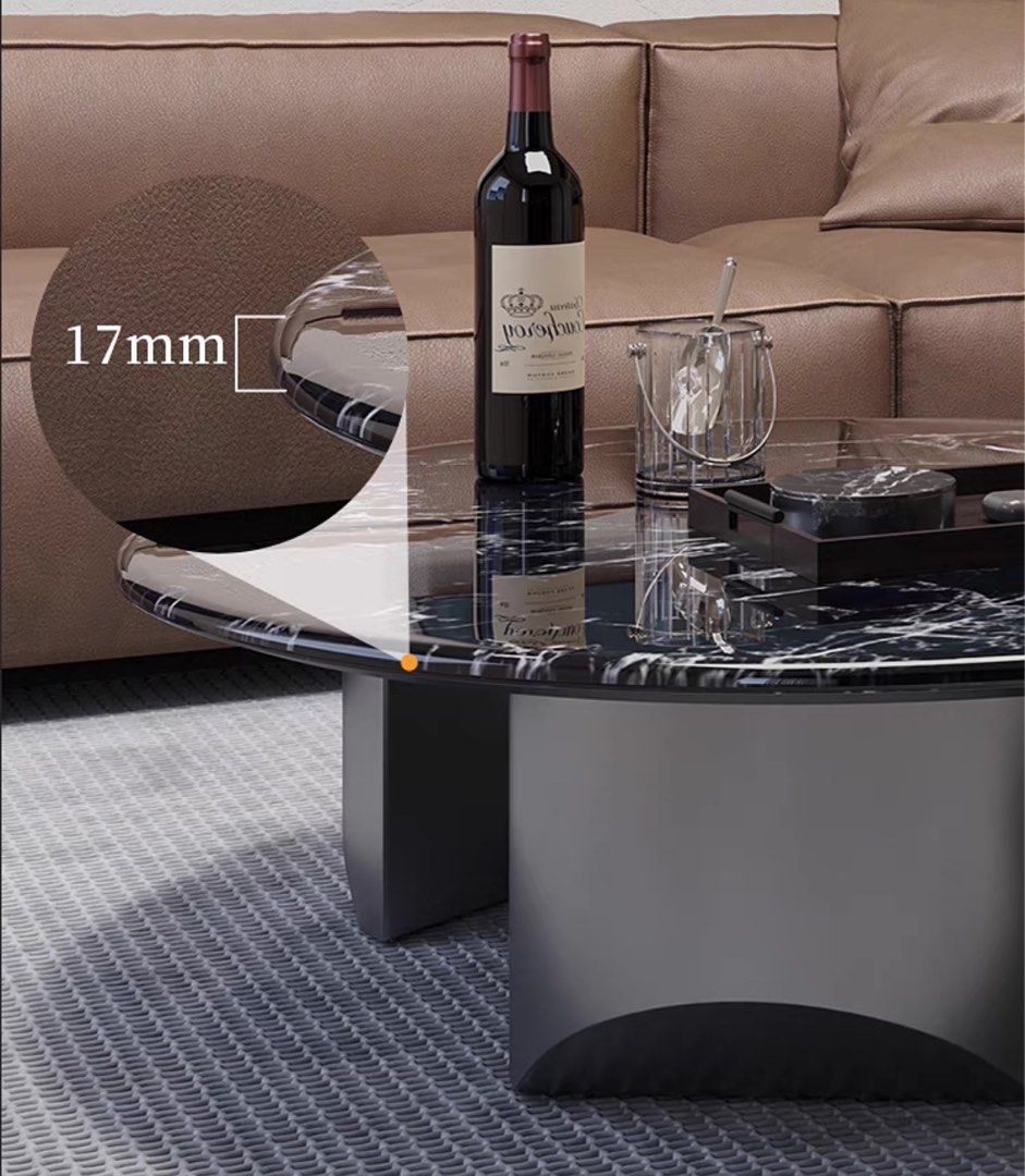 BARNETT Modern Marble Round Coffee Table - Radical Homes Singapore