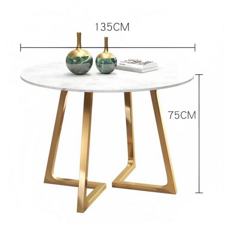 ROTONDA Modern Round Marble Dining Table - Cassa Haus Singapore