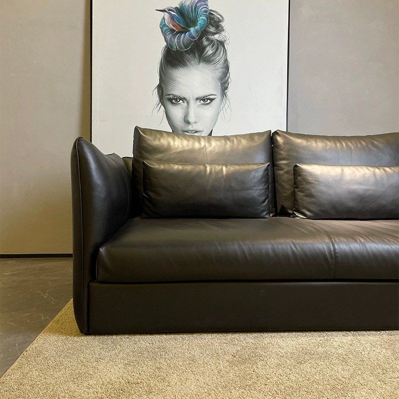 SHIZUNE Modern Genuine Leather Sofa - Radical Homes Singapore