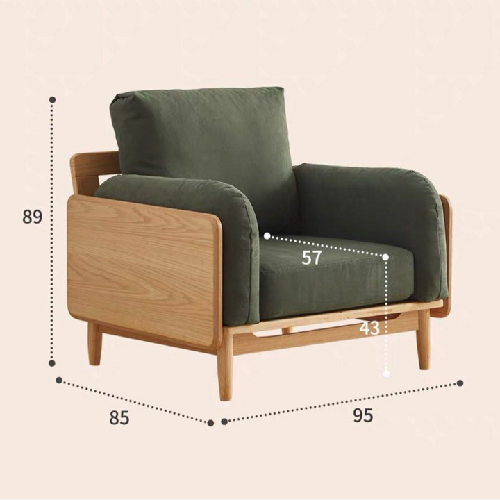KYRA Scandinavian Fabric Armchair - Radical Homes Singapore