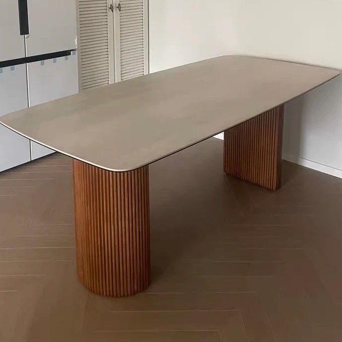 LORO Modern Travertine Dining Table - Radical Homes Singapore