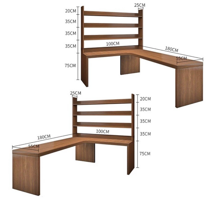 DOLB Modern Study Table With Display Shelves - Radical Homes Singapore