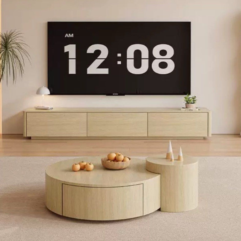 KELZO Japandi TV Console & Coffee Table - Radical Homes Singapore