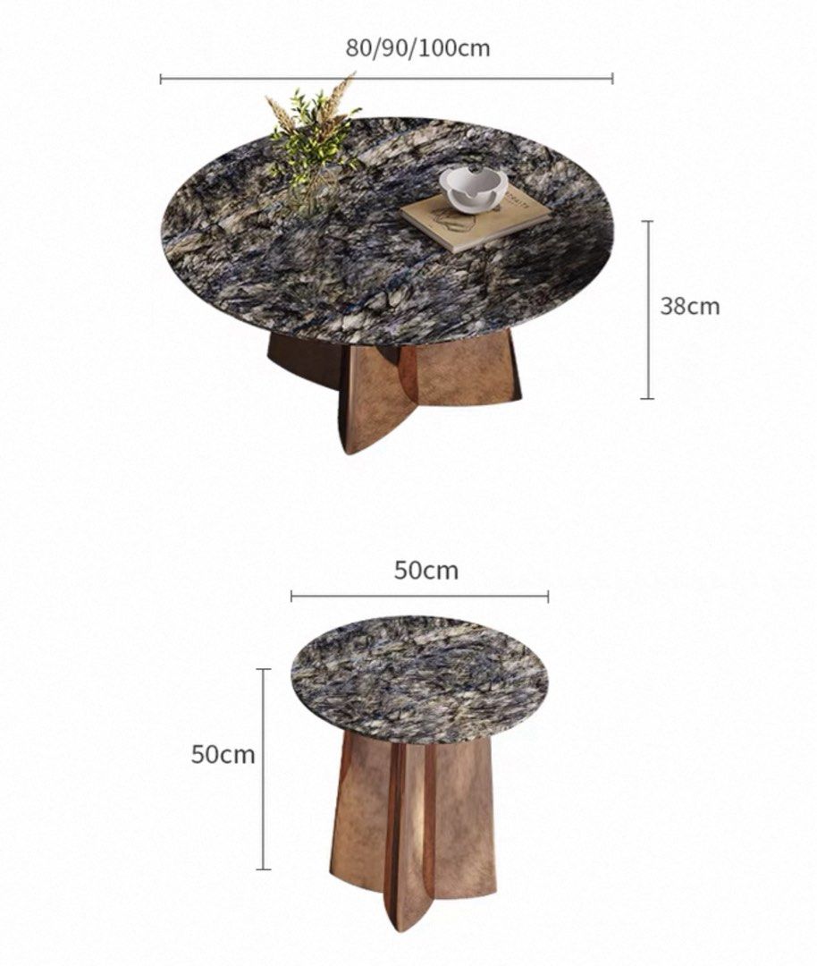 DOEL Modern Marble Round Coffee Table - Radical Homes Singapore