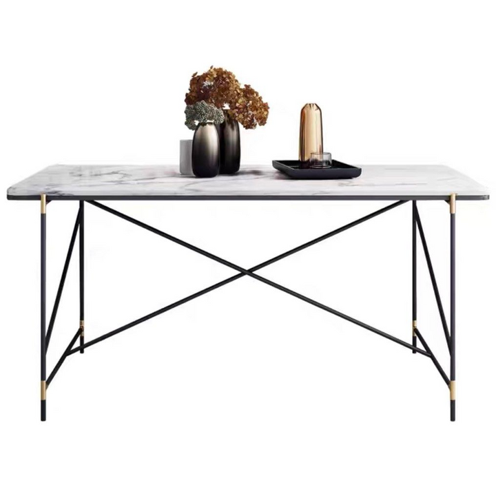 HOLYFIELD Industrial Marble Dining Table - Radical Homes Singapore