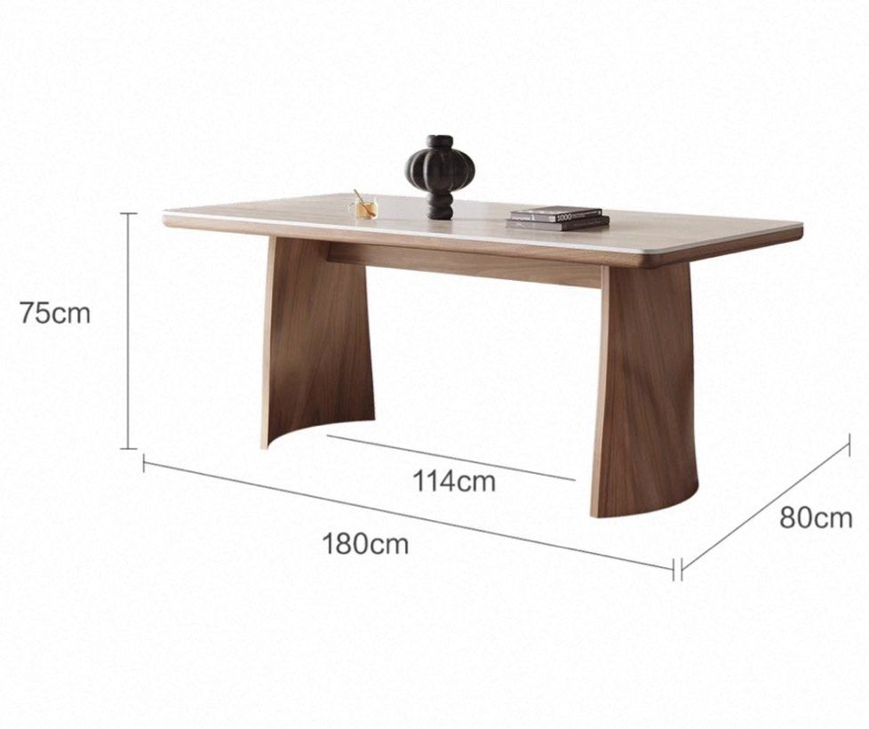 CALCARA Modern Travertine Dining Table