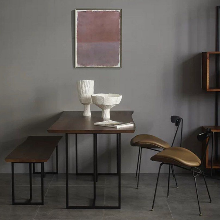 HOLMES Industrial Solid Wood Dining Table - Radical Homes Singapore