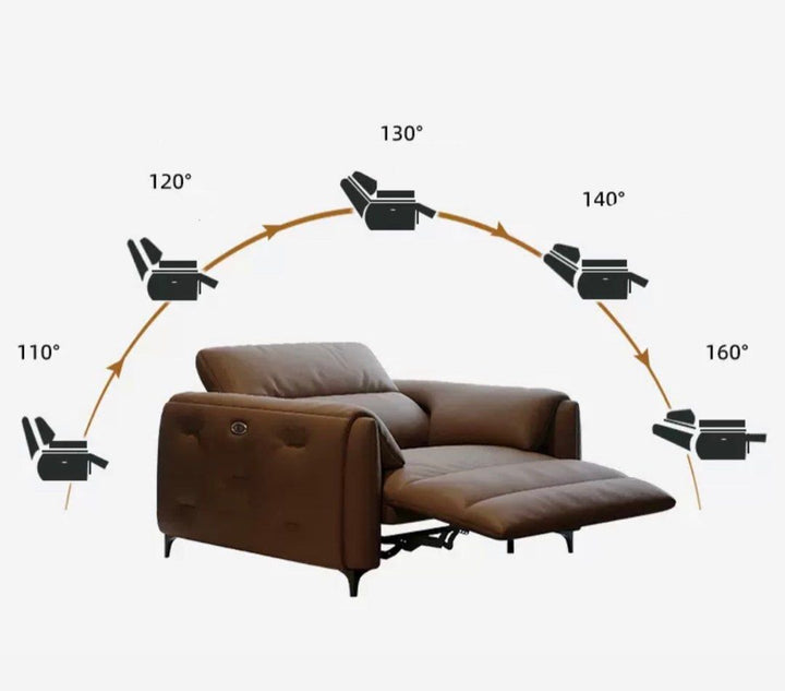 LOMARA Modern Recliner Leather Sofa - Radical Homes Singapore