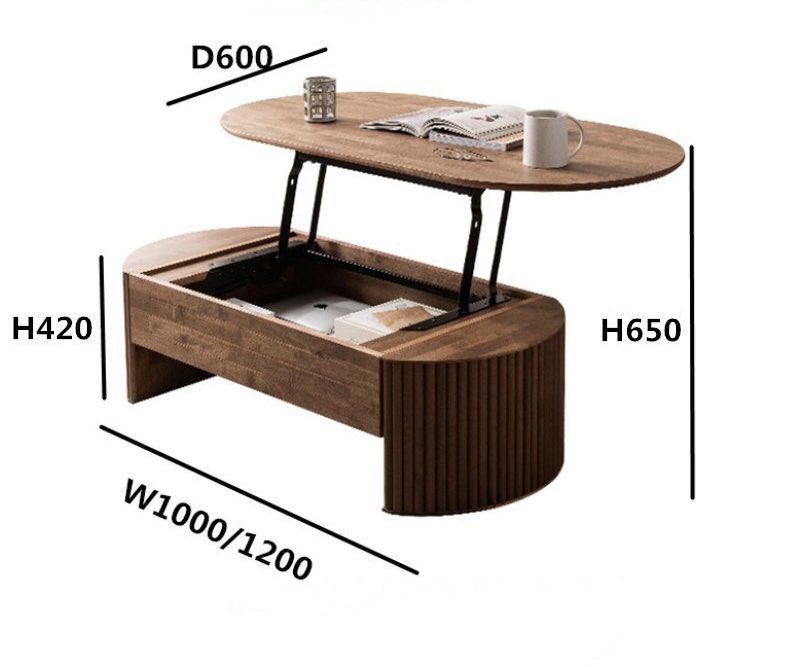 VALENO Extendable Walnut Coffee Table - Cassa Haus Singapore