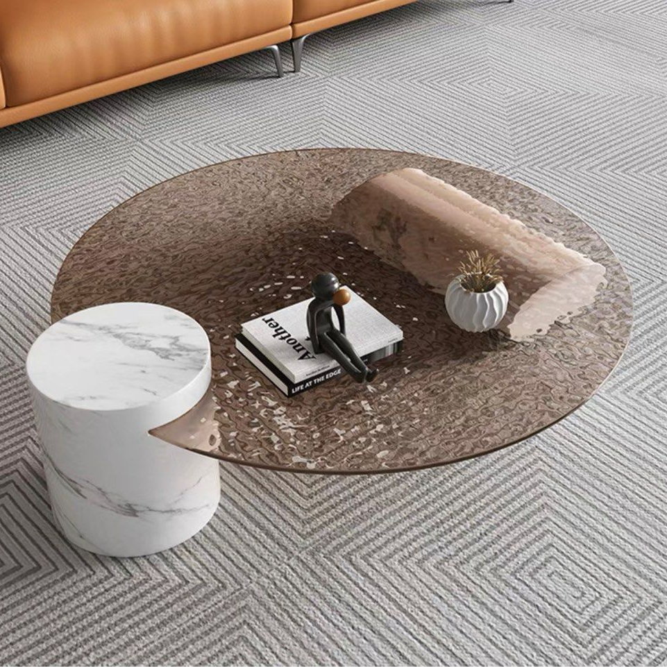 TATUM Modern Glass Coffee Table - Radical Homes Singapore