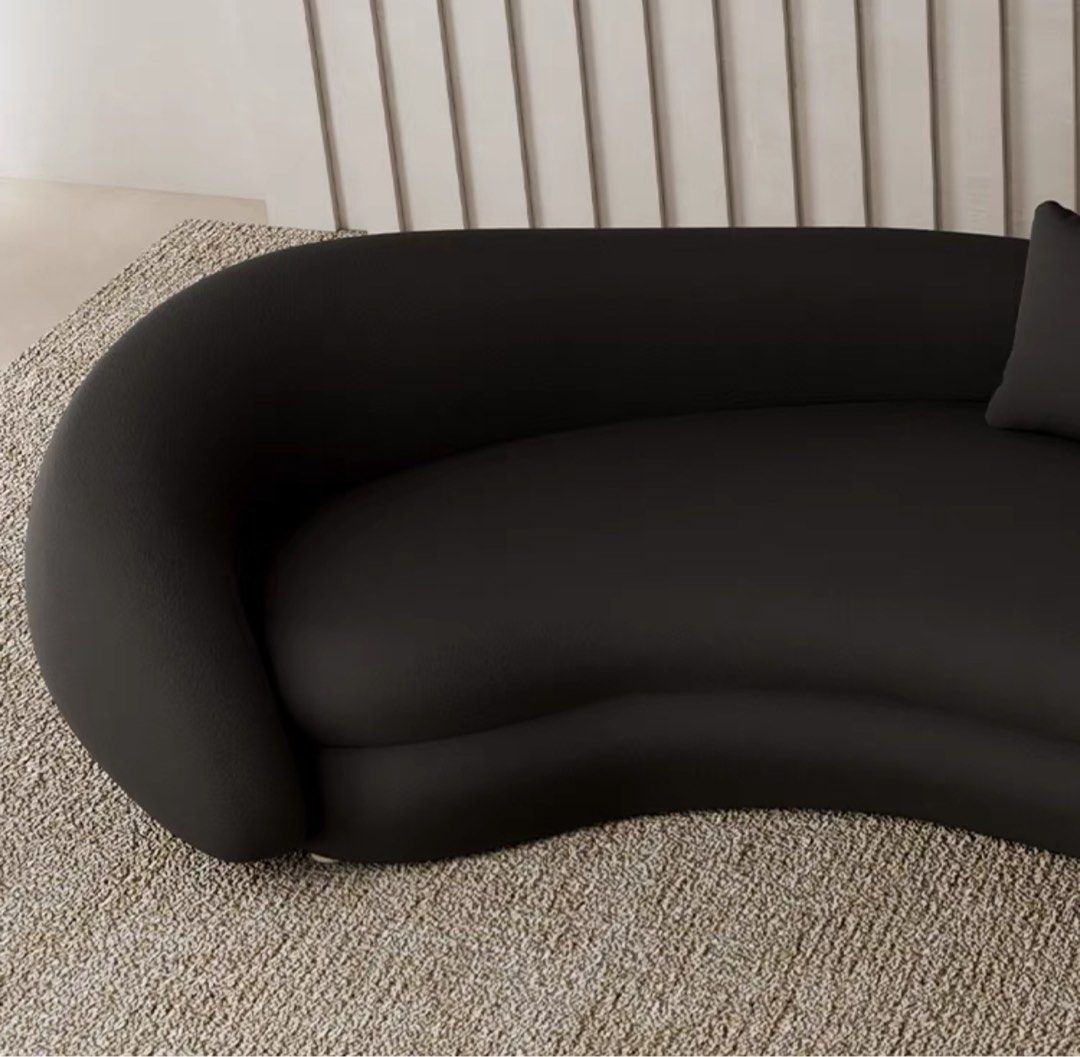MONTROSE Modern Curved Velvet Sofa