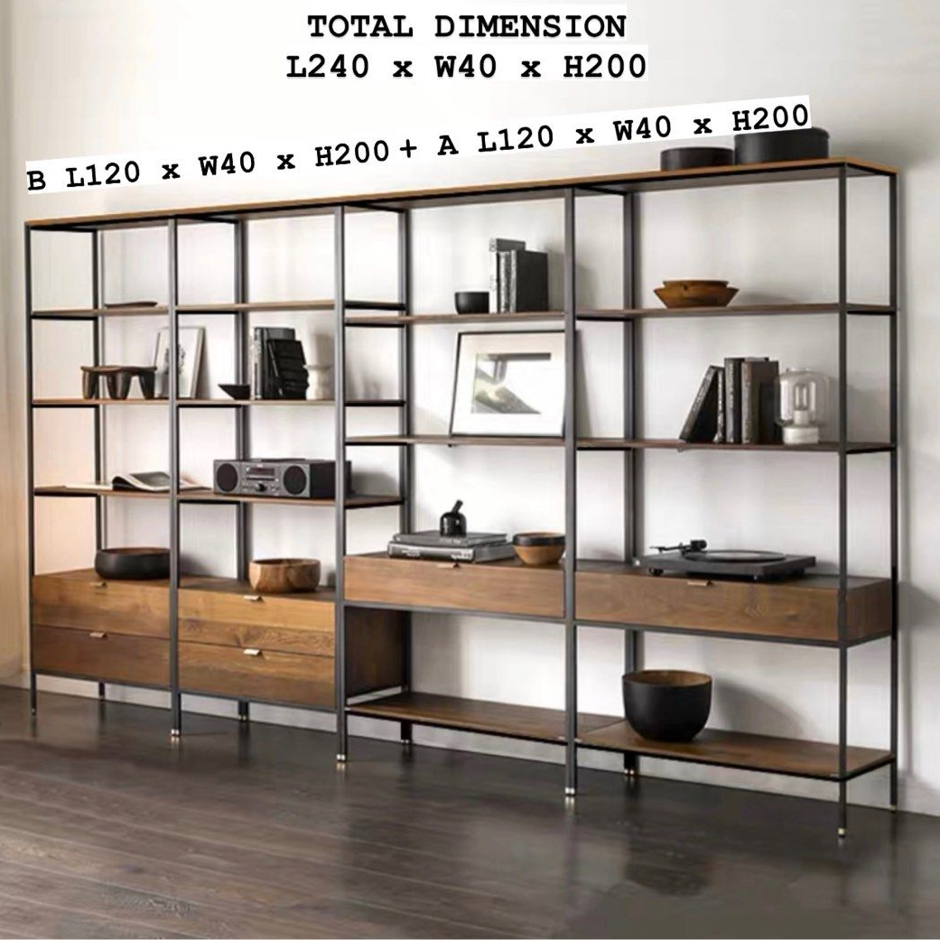 CAIO Industrial Wood Shelf - Radical Homes Singapore