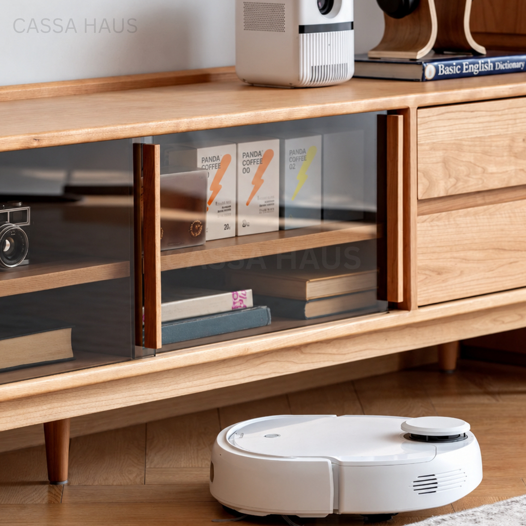 JUDAH Modern Solid Wood TV Console - Cassa Haus Singapore
