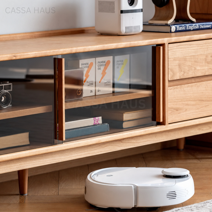 JUDAH Modern Solid Wood TV Console - Cassa Haus Singapore